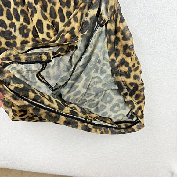 Ronny Kobo RTR Leopard Print Midi Cocktail Dress Size 6 Womens - Picture 6 of 7